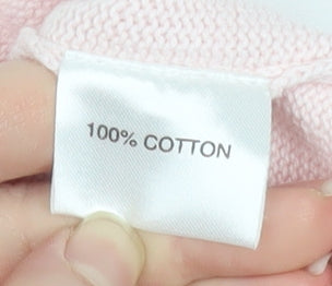 Country Collection Womens Pink Cotton Polo Knit Top Size M