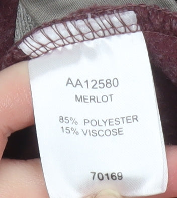 Cotton Traders Women’s Merlot Fleece 1/2 Zip Pullover Sweatshirt Size L