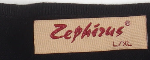 Zephirus Womens Black Beaded Full Zip Knit Jacket L Regular