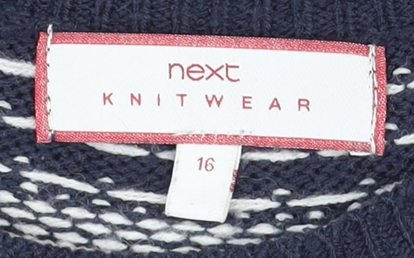 Next Men’s Blue Christmas Fair Isle Wool Blend Jumper Size L
