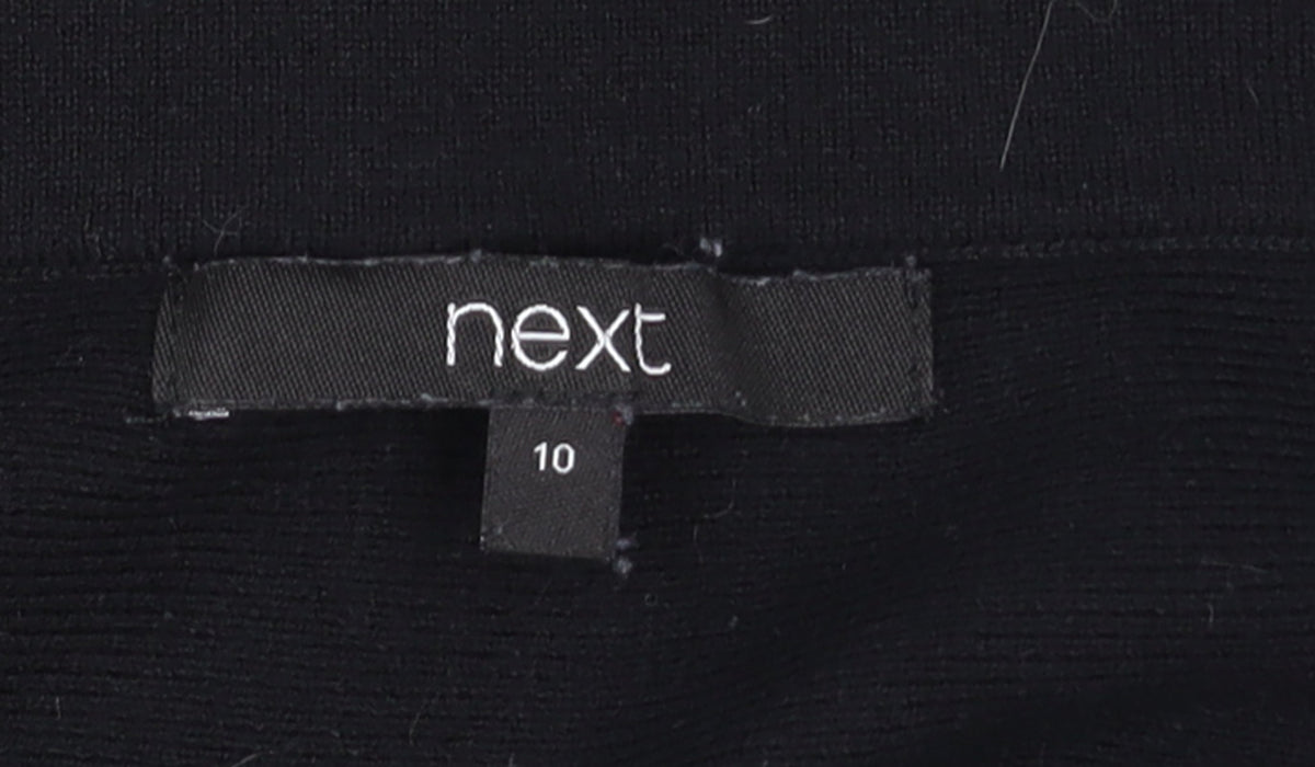 Next Women’s Black A-Line Knit Skirt Size 10 Stretch Workwear