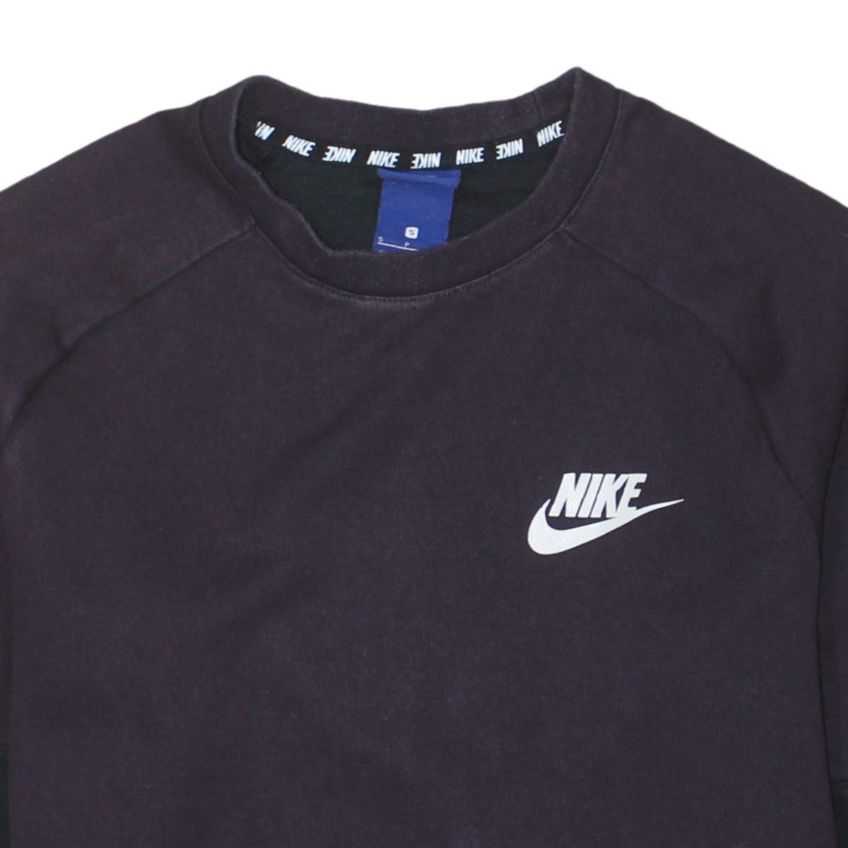 Nike Men's Black Small Pullover Sweatshirt Crew Neck Long Sleeve Logo