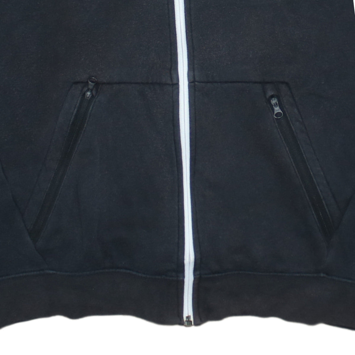 Nike Men's Black Grey Full Zip Hoodie Jacket Size M Cotton Blend