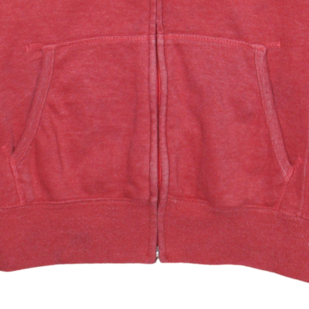 The North Face Womens Red Full Zip Hoodie Size M Cotton Blend