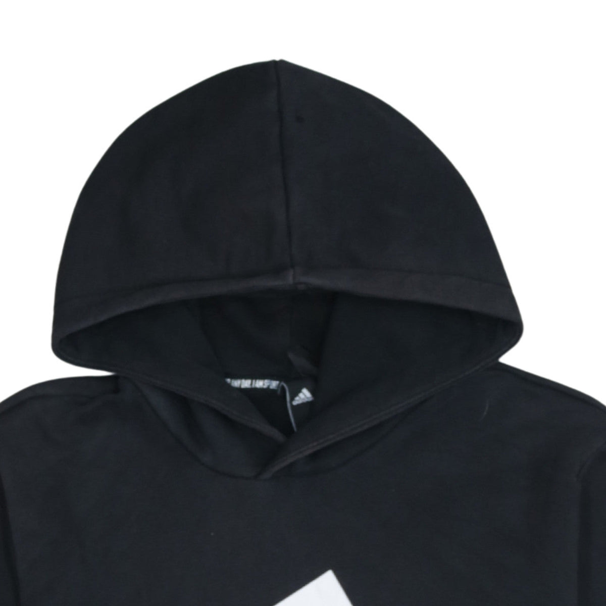 adidas Mens Black Pullover Hoodie Medium Logo Graphic Sportswear