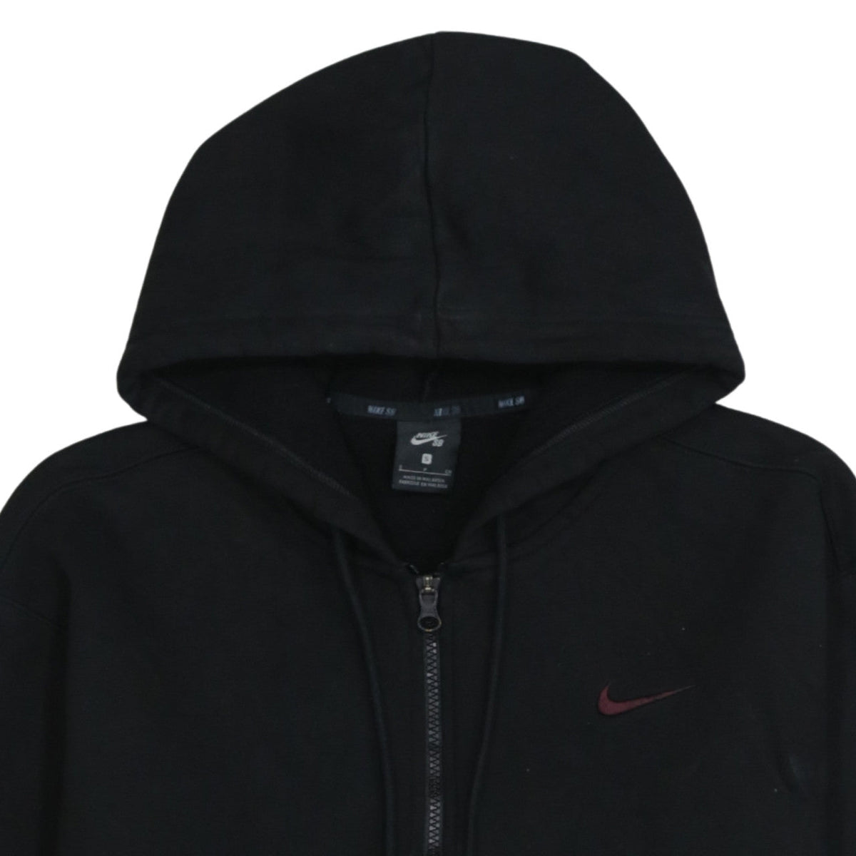 Nike SB Men's Black Full Zip Hoodie S Regular Fit Fleece