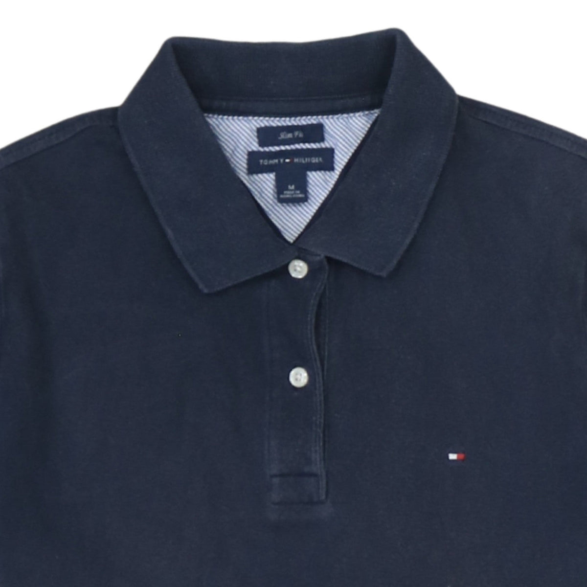 Tommy Hilfiger Men Blue Slim Fit Cotton Polo Shirt M