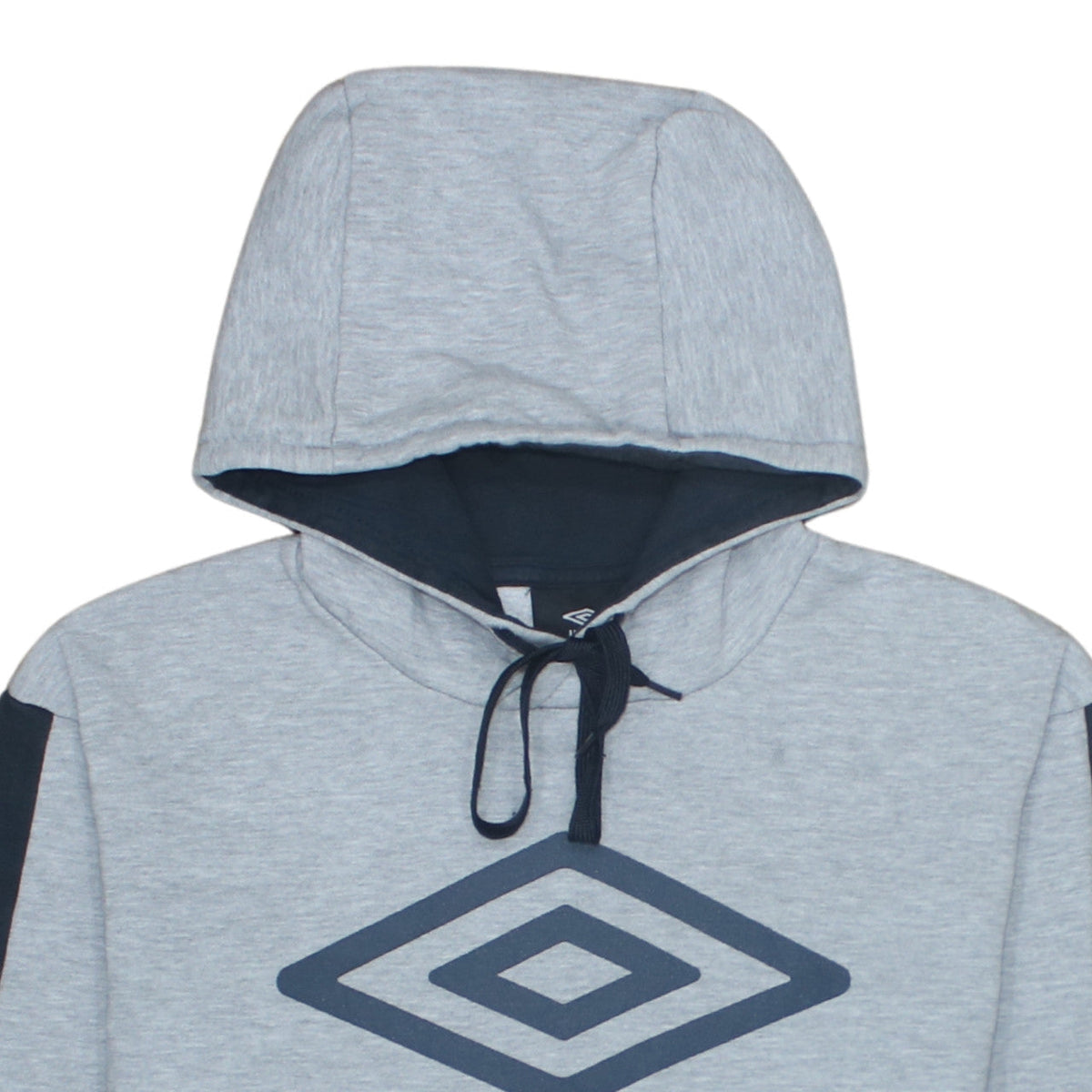 Umbro Mens Grey Pullover Hoodie L Sports Logo Hooded Sweatshirt