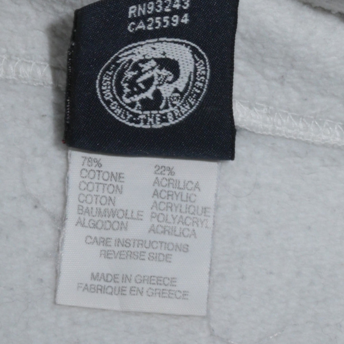 Diesel Womens White Pullover Hoodie XXL Cotton Blend Logo Design