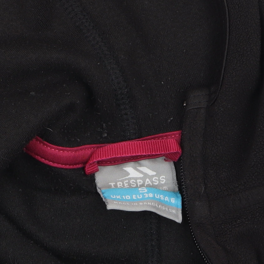 Trespass Women's Black Size 10 Full Zip Hooded Fleece Jacket