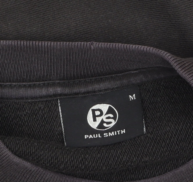 Paul Smith Men's Black Cotton Crew Neck Pullover Sweatshirt M