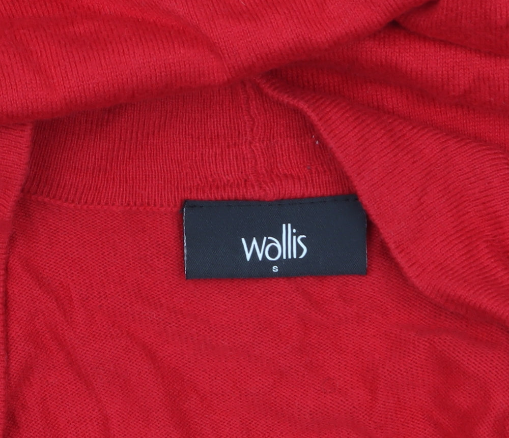 Wallis Womens Red Long Sleeve Knit Cardigan Size S
