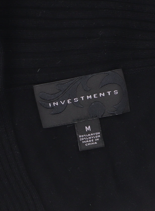 Investments Women’s Black Wrap Knit Jumper Size M