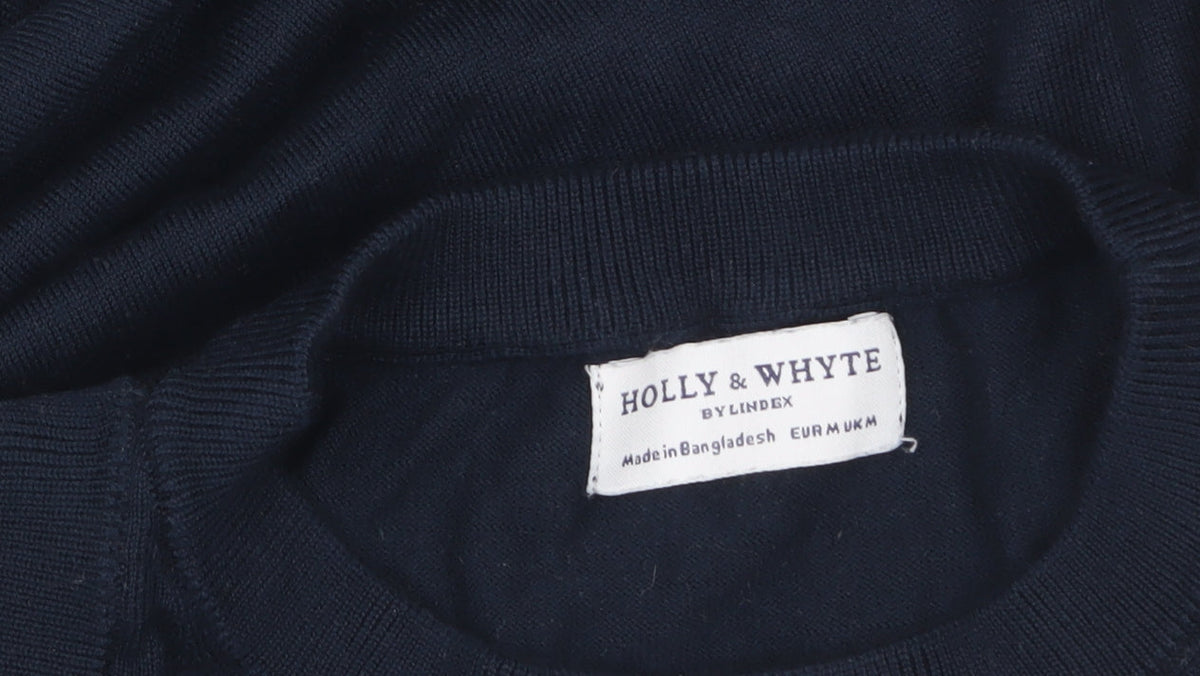 Holly & Whyte Women Blue Sleeveless Knit Tank Top Size M