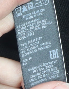 Marks and Spencer Womens Black Size 14 Regular Fit Blazer Jacket