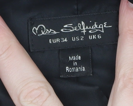 Miss Selfridge Womens Black UK 6 Longline Blazer Coat