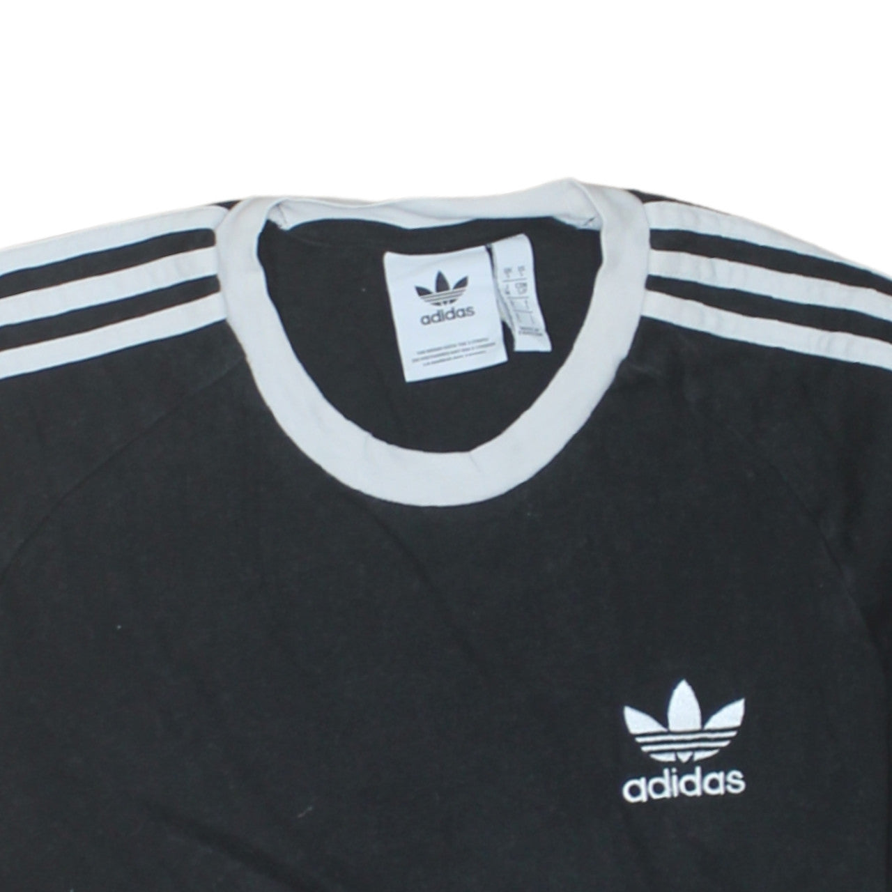 Adidas Men's Black Small Retro Crew Neck Short Sleeve T-Shirt
