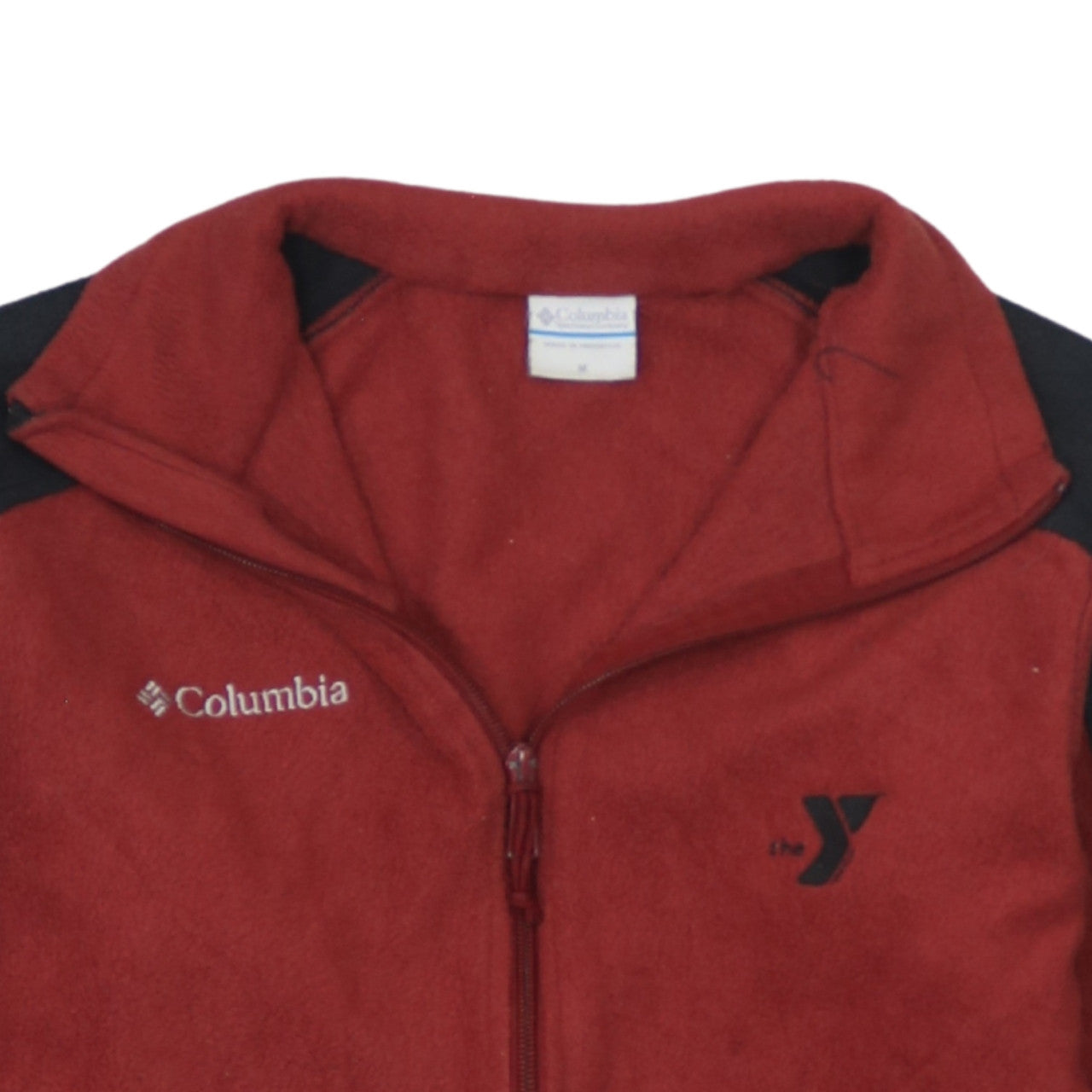 Columbia Mens Red Fleece Full Zip Jacket Size M Outdoor Activewear