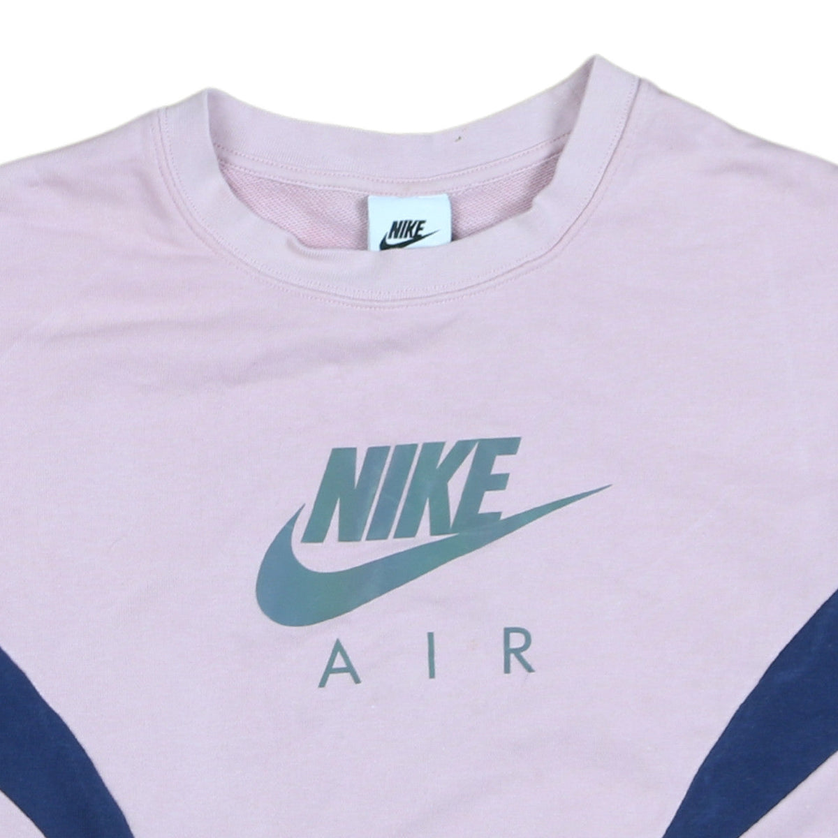 Nike Girls Pink Colourblock Crew Neck Pullover Sweatshirt Size 146