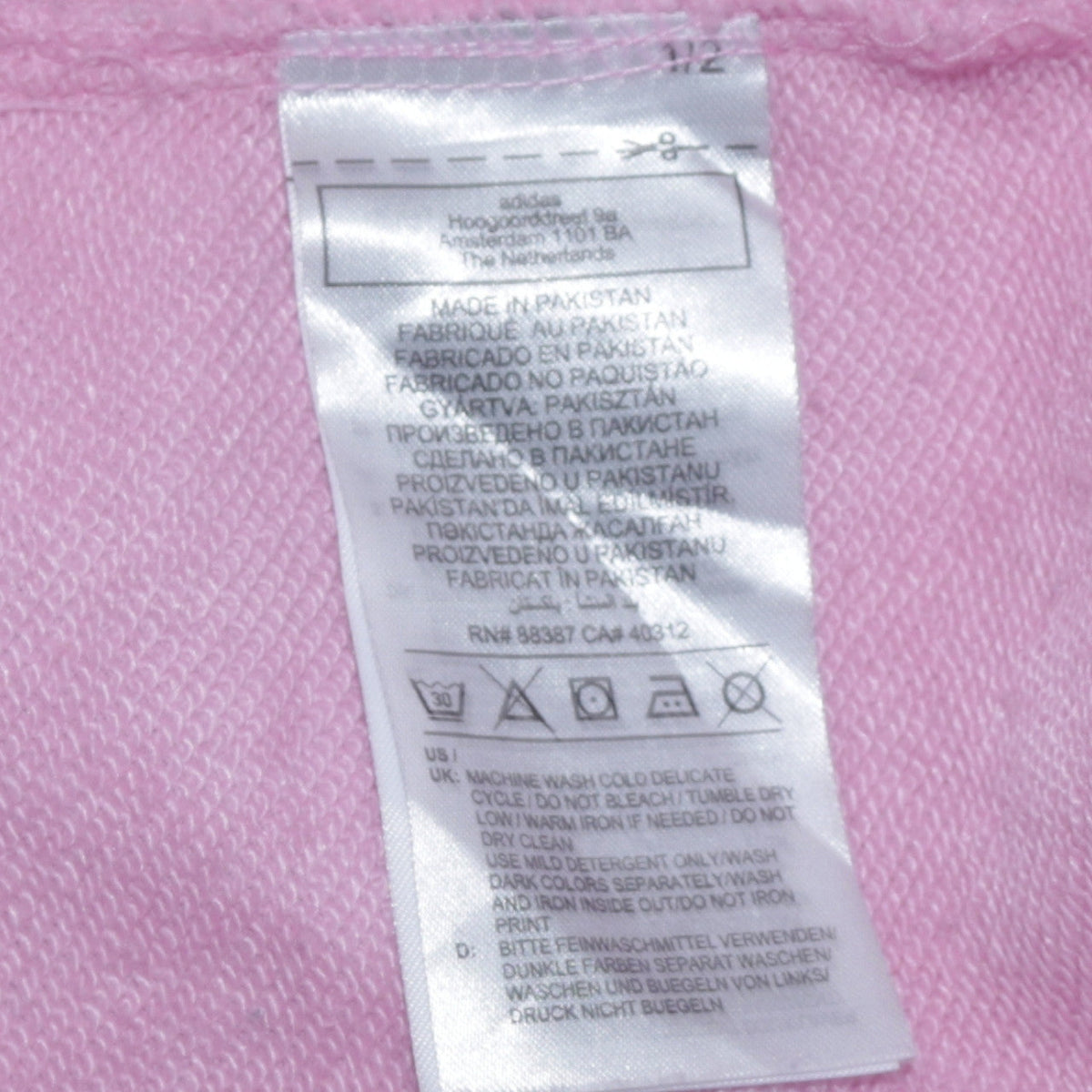 Adidas Womens Pink Crew Neck Pullover Sweatshirt Size 18 L