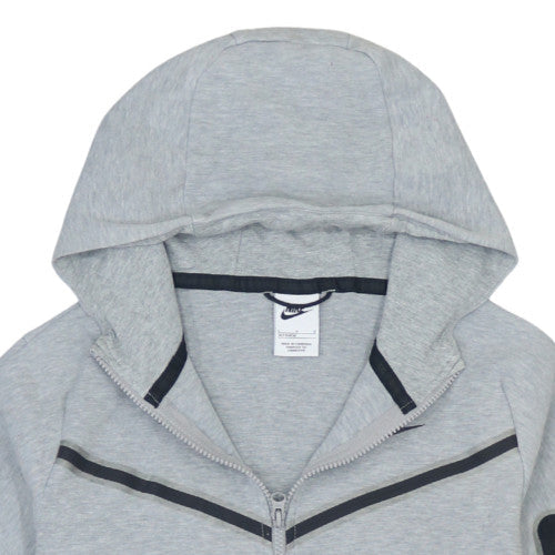 Nike Boys Grey Full Zip Hoodie L Regular Fit Sportswear