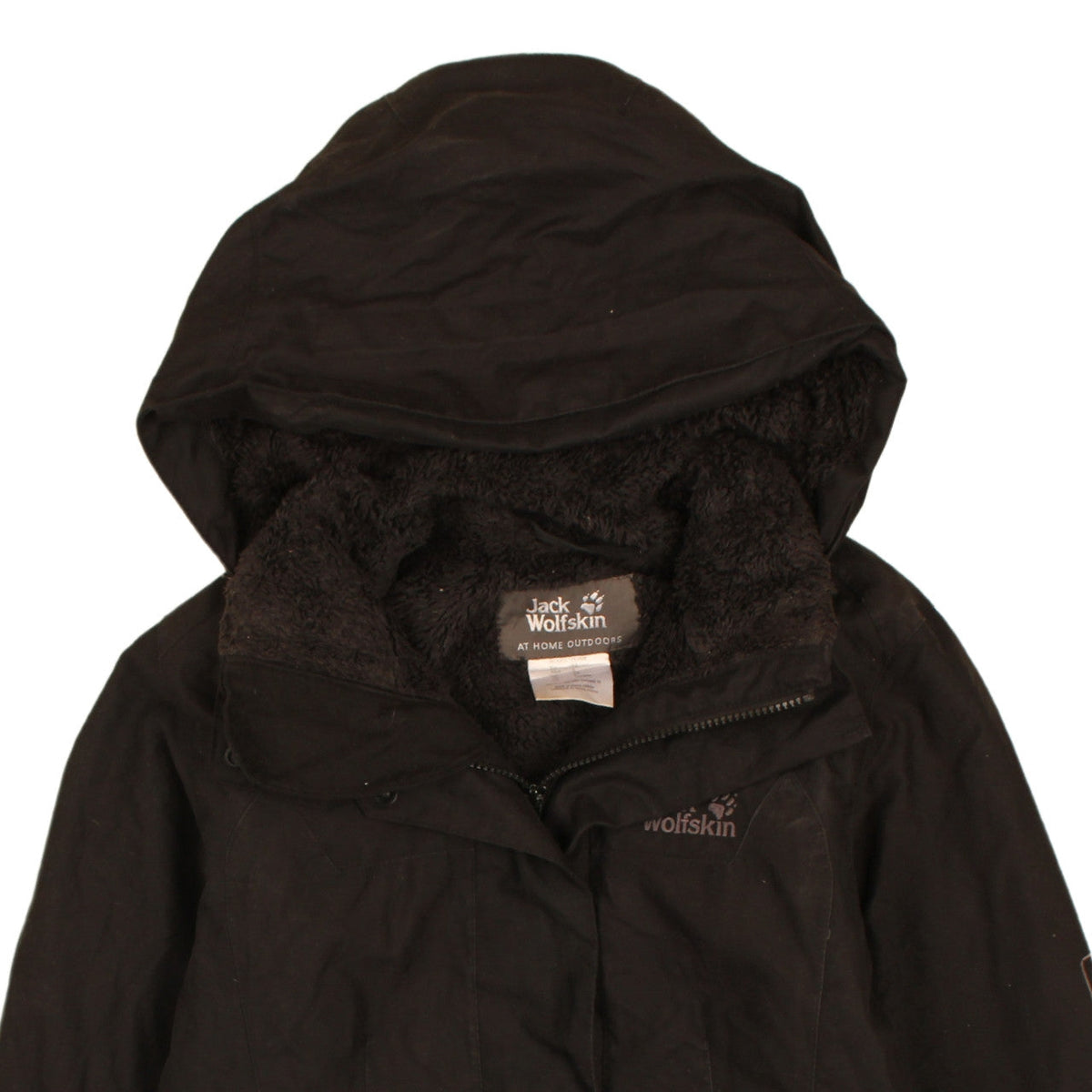 Jack Wolfskin Women's Black XS Parka Coat Hooded Waterproof Winter Jacket