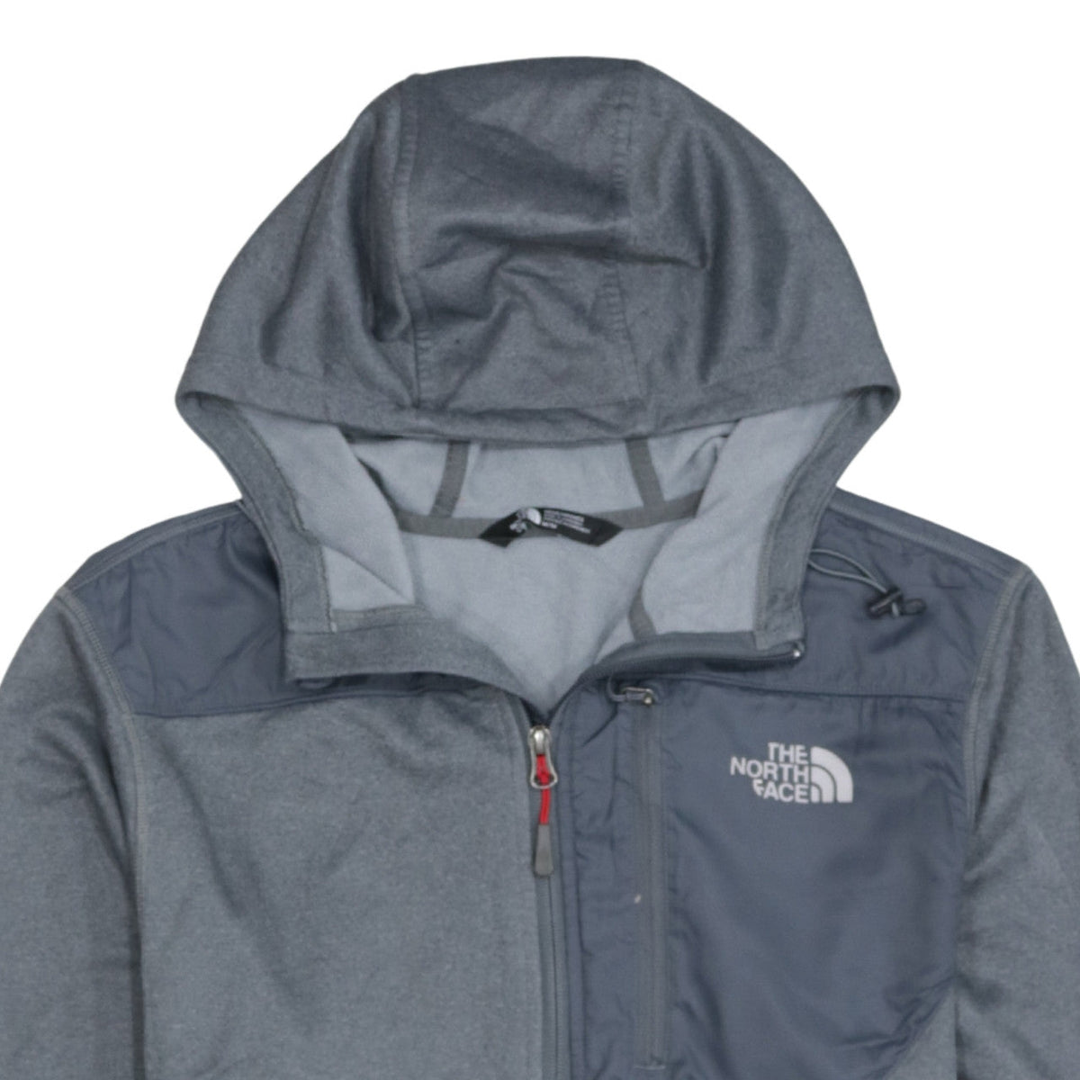 The North Face Men's Grey Half Zip Hooded Fleece Pullover M