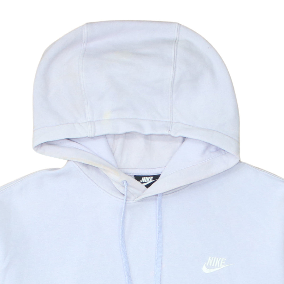 Nike Women’s White Pullover Hoodie Size L Cotton Blend Casual Sweatshirt
