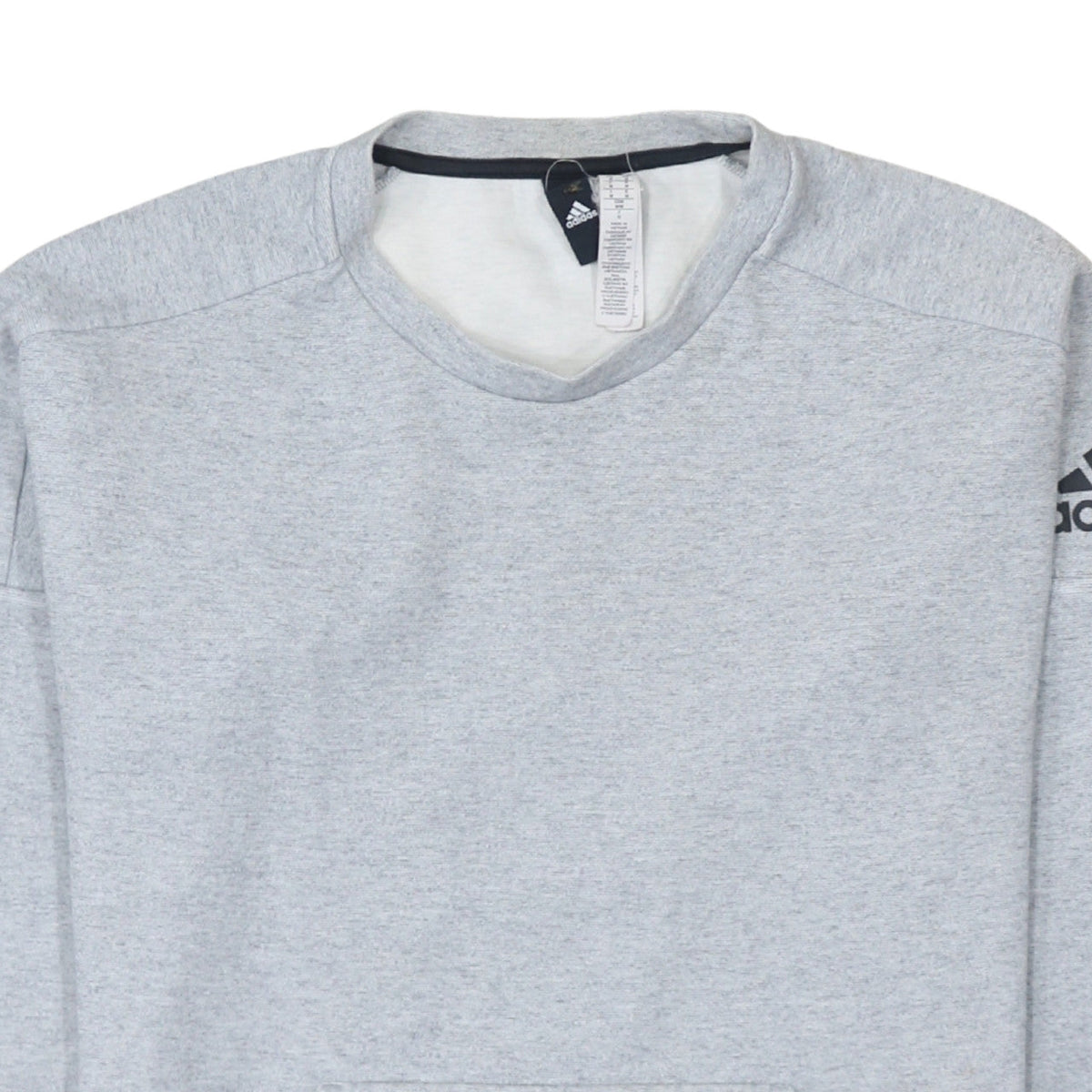 Adidas Men's Grey Crew Neck Pullover Sweatshirt M Regular Fit