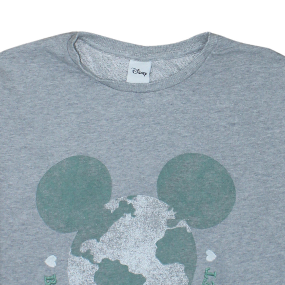 Disney Womens Grey Sweatshirt Size 38 Be Kind To Our Planet Pullover