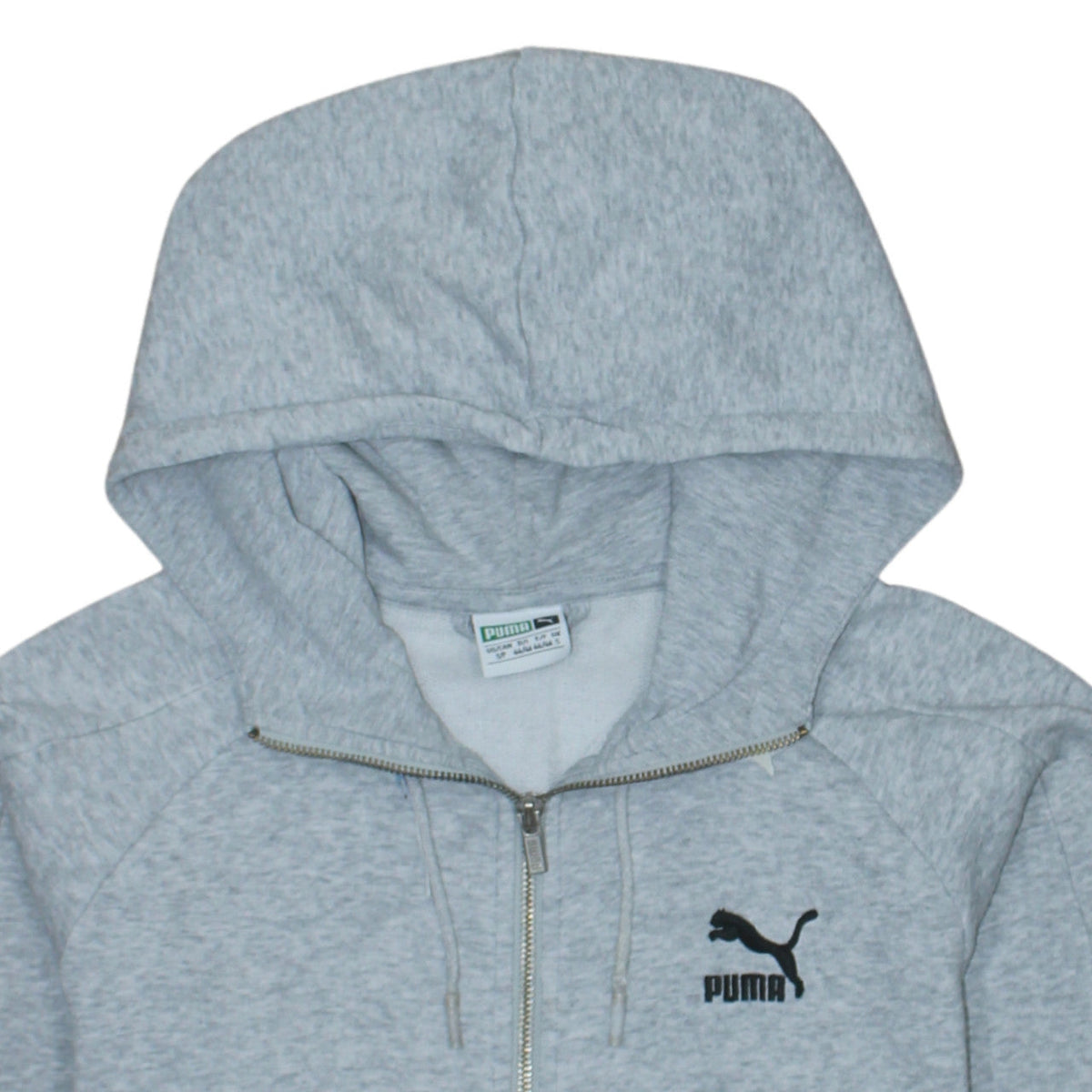 Puma Men's Grey Full Zip Hoodie Size S Lightweight Athletic