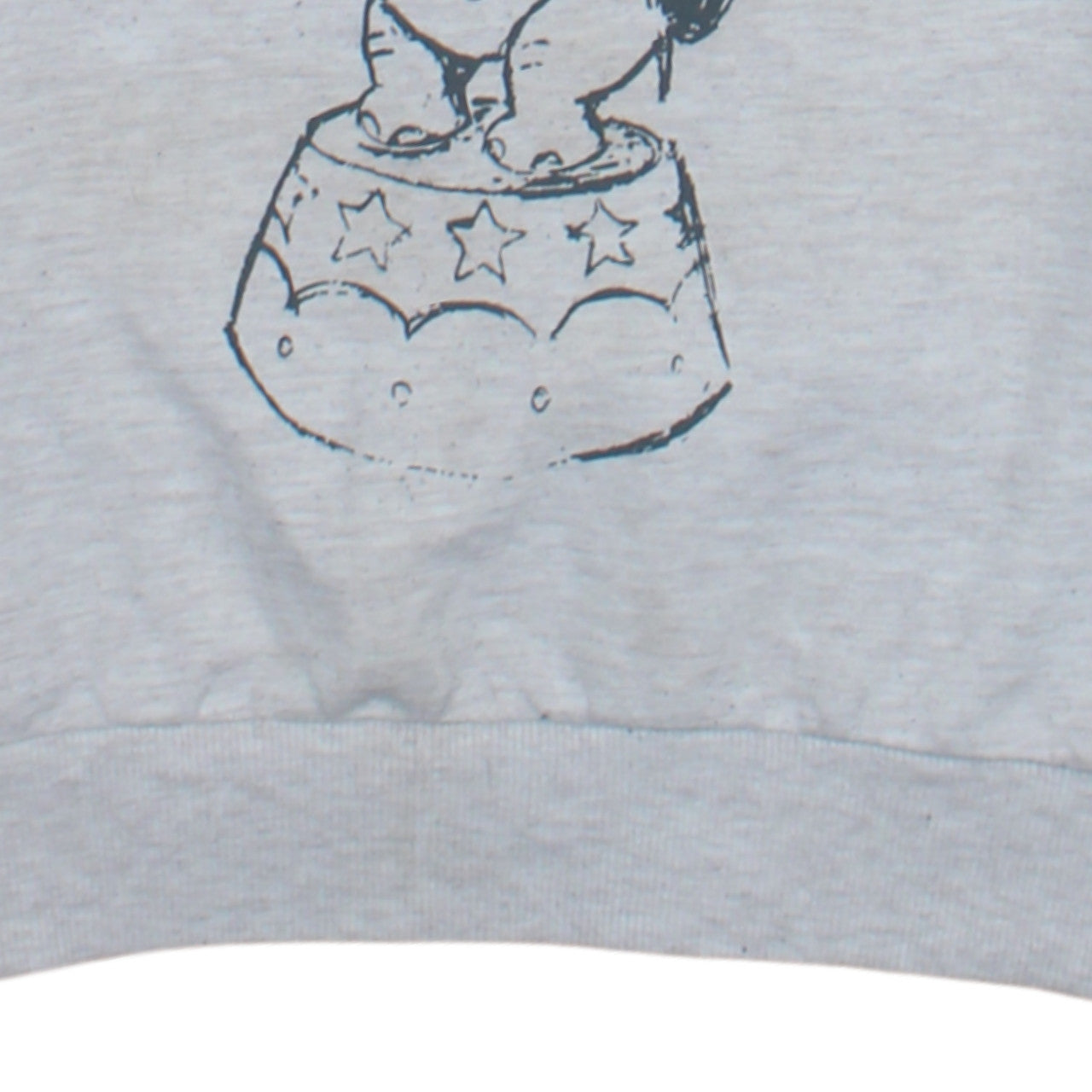 Disney Women Grey Dumbo Graphic Print Sweatshirt 2XS