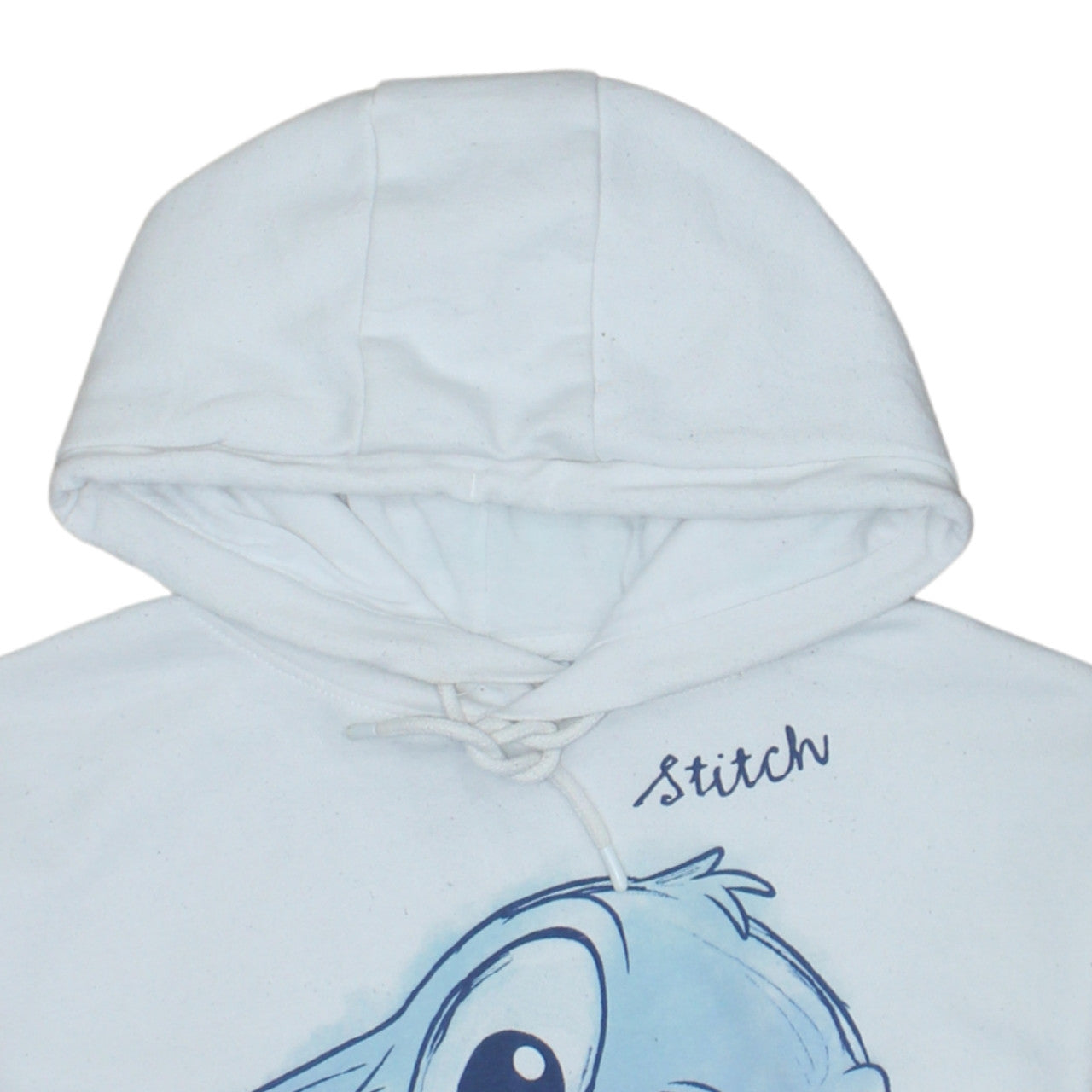 Disney Primark Cares Womens White Stitch Hoodie Size S 10/12 Pullover