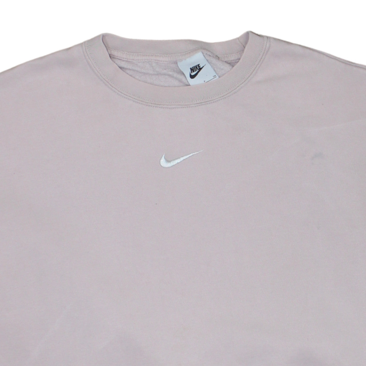 Nike Men's Beige Crew Neck Fleece Sweatshirt Small Pullover