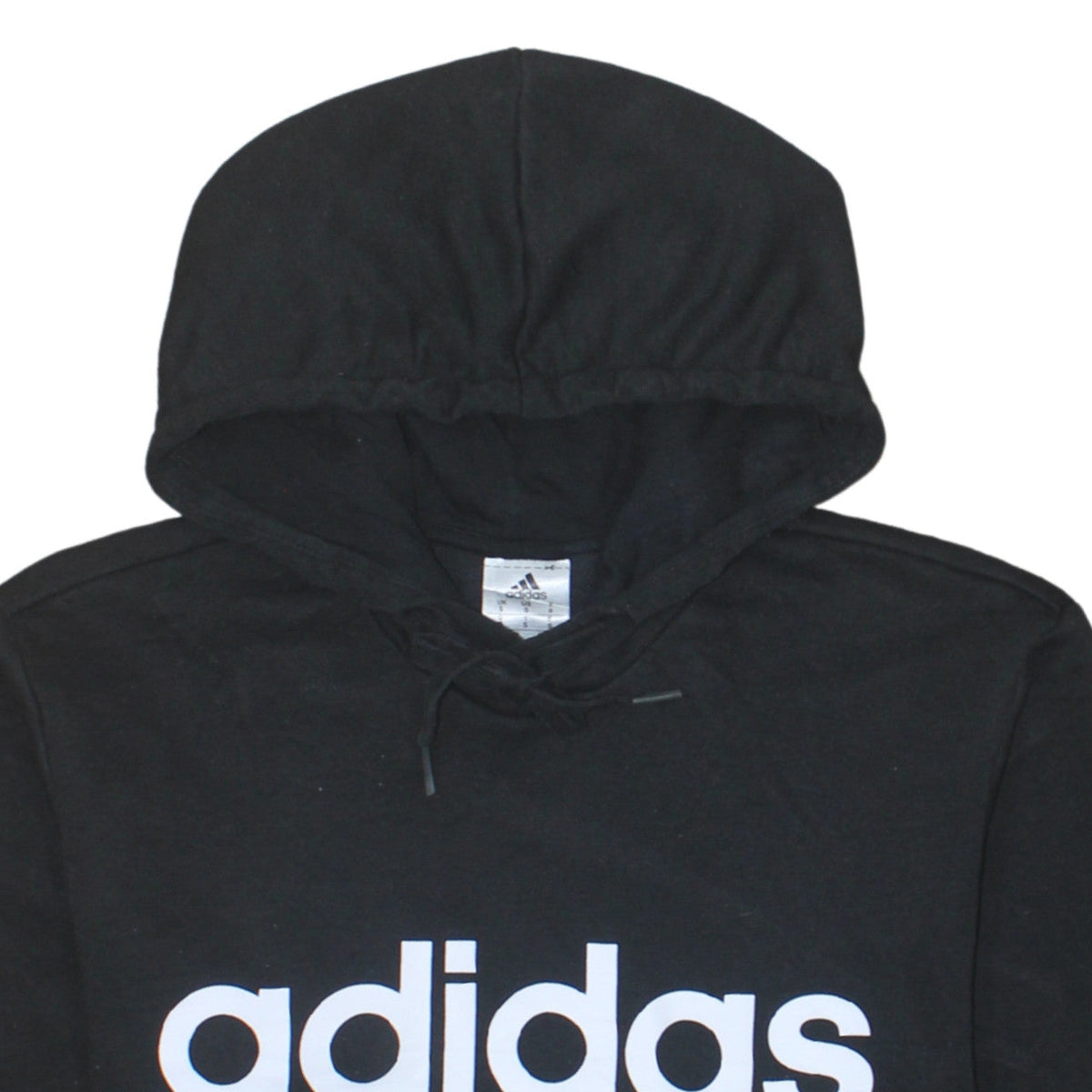 Adidas Men’s Black Small Pullover Hoodie Sweatshirt Logo Fleece