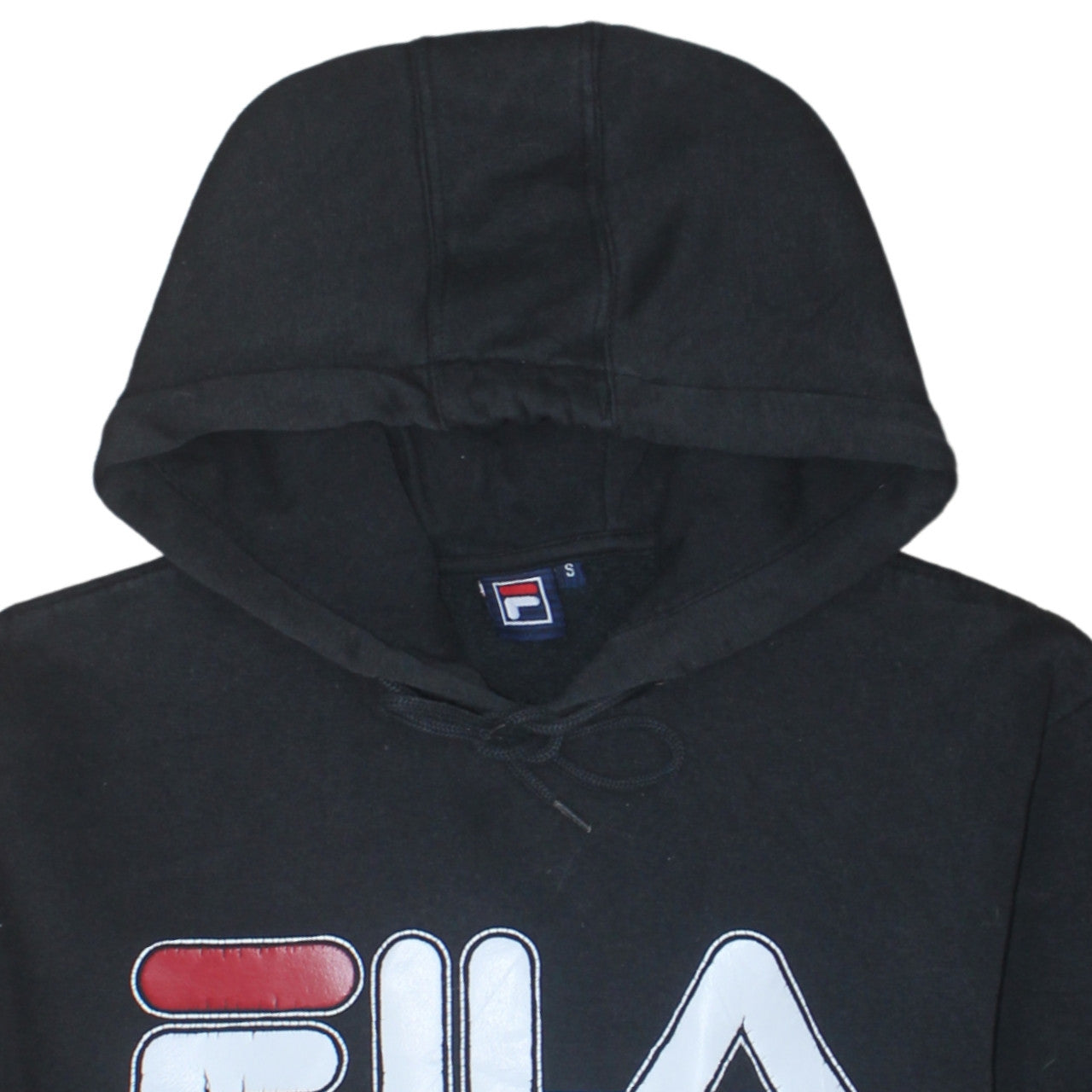 FILA Men's Black Pullover Hoodie Small Logo Sportswear