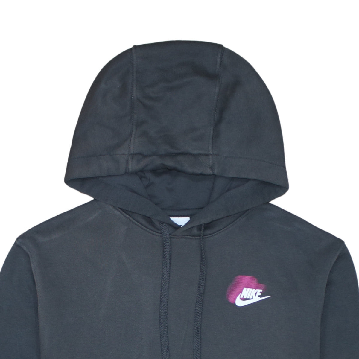 Nike Men's Black Pullover Hoodie S Sports Logo Fleece Sweatshirt