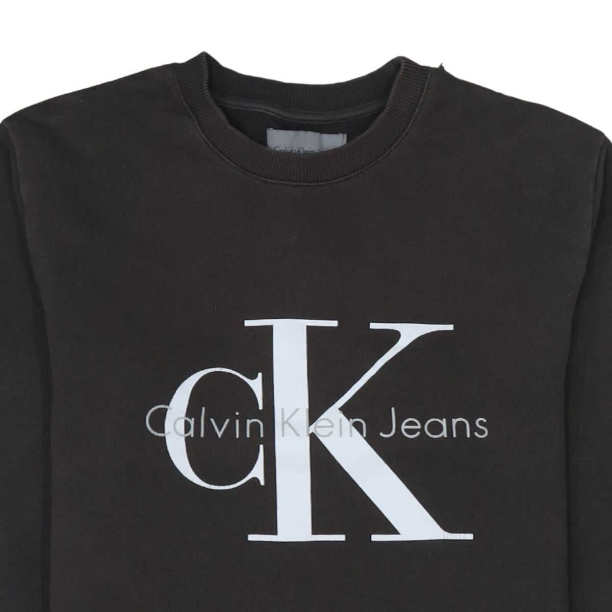 Calvin Klein Jeans Men's Black XS Pullover Logo Sweatshirt