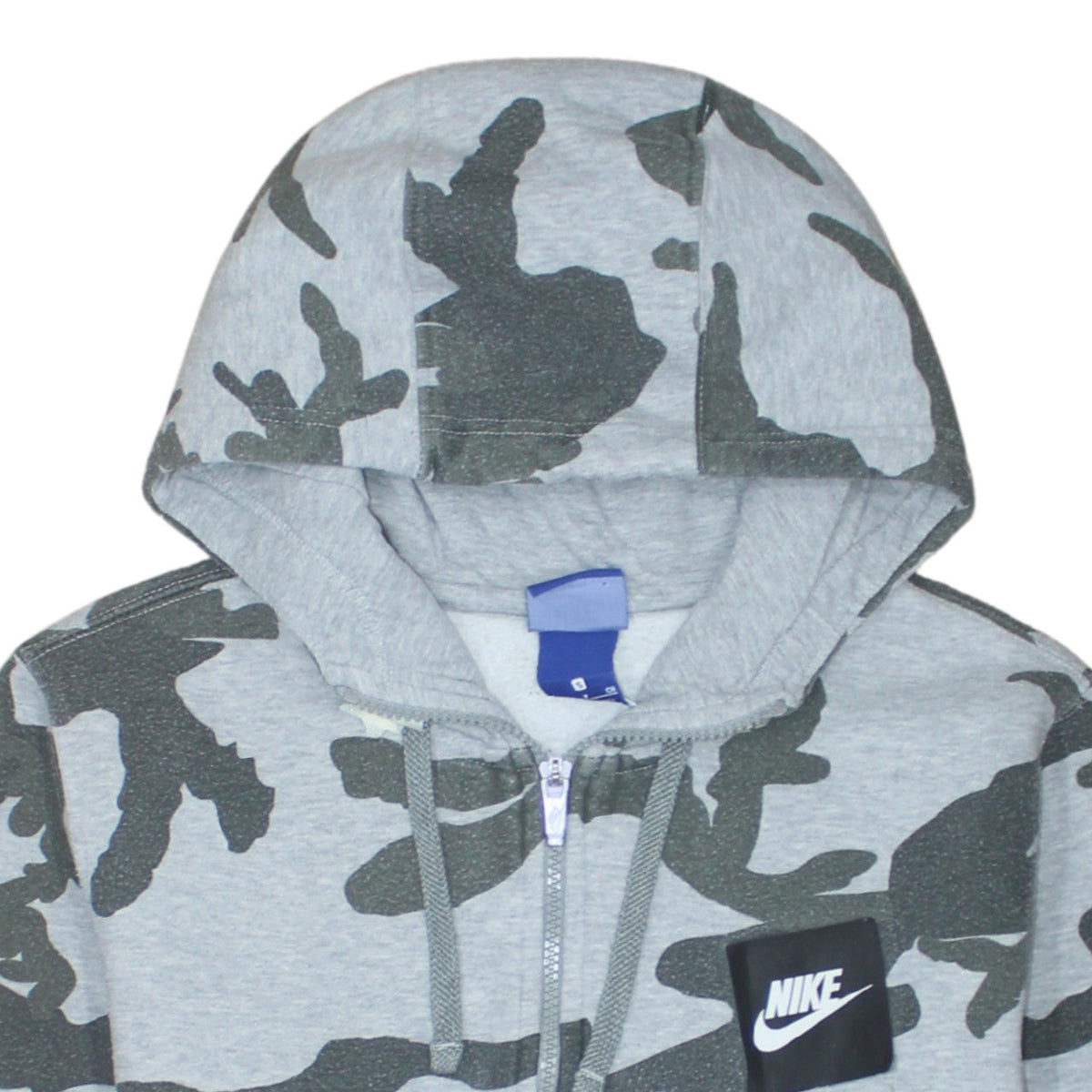 Nike Men's Grey Camo Full Zip Hoodie Small