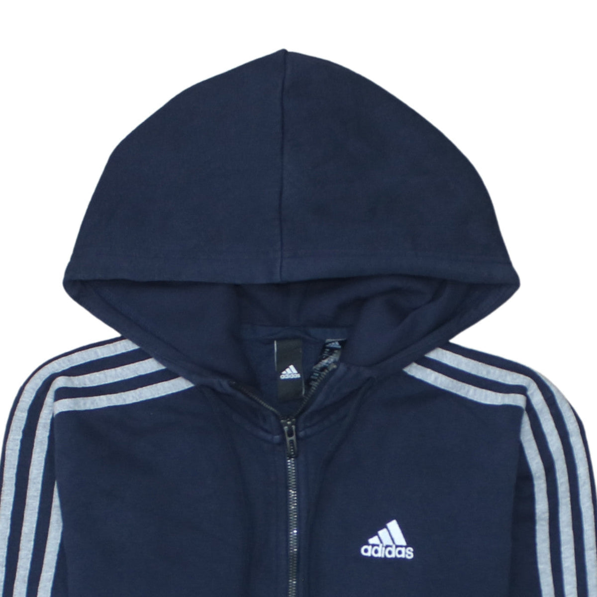 adidas Men's Blue XS Full Zip Hoodie Sweatshirt Regular Fit
