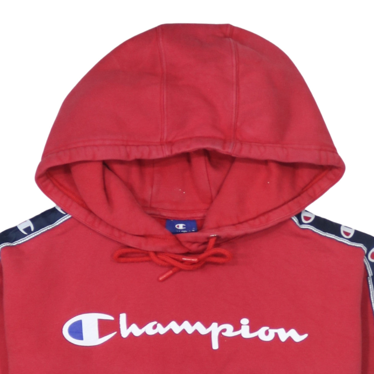 Champion Women's Red Hoodie Size XL Logo Tape Sleeve Pullover