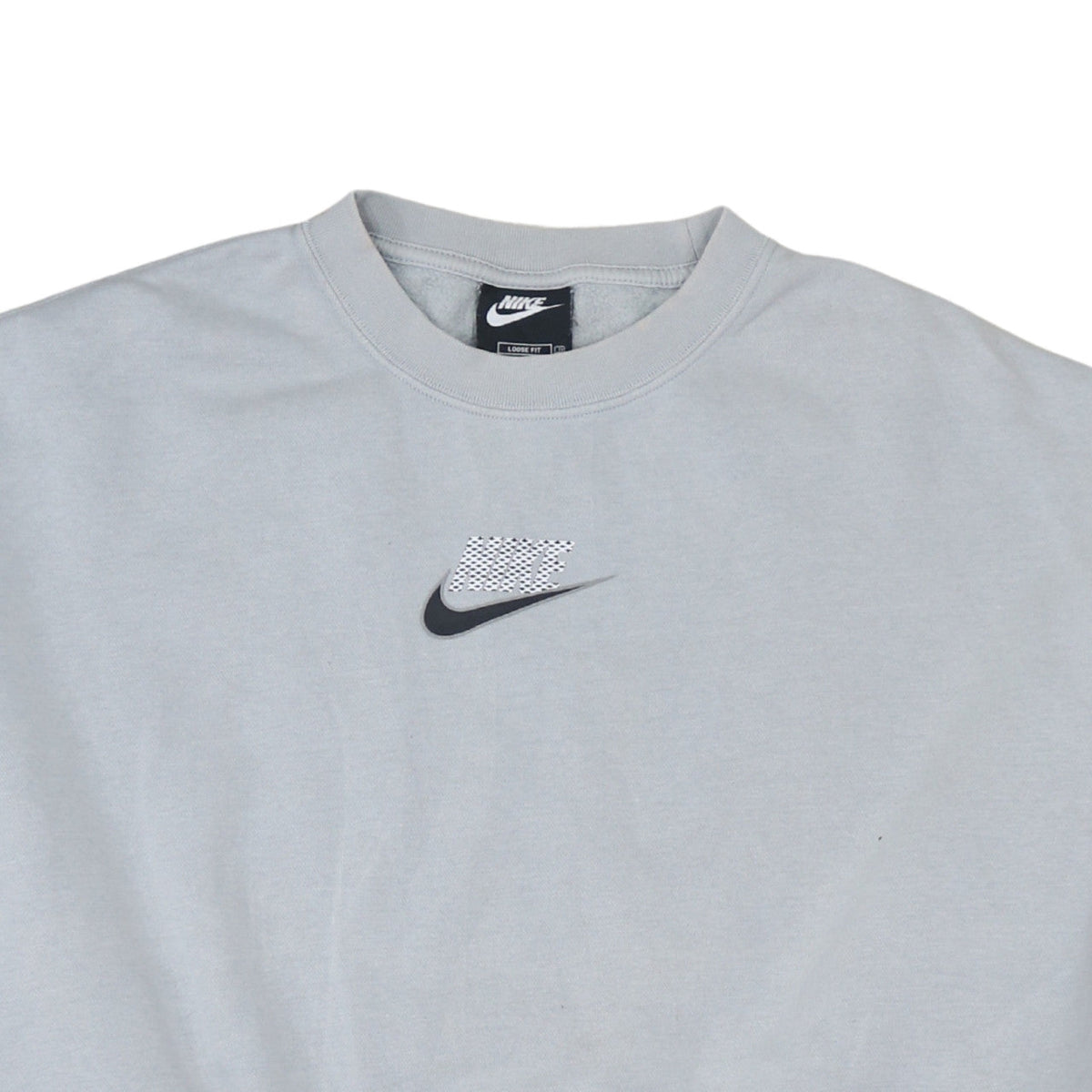 Nike Womens Grey XS Loose Fit Cotton Blend Crew Neck Sweatshirt