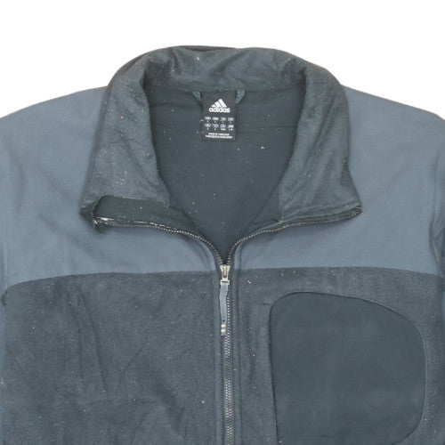 Adidas Men's Black Softshell Full Zip Jacket L Reflective Sports