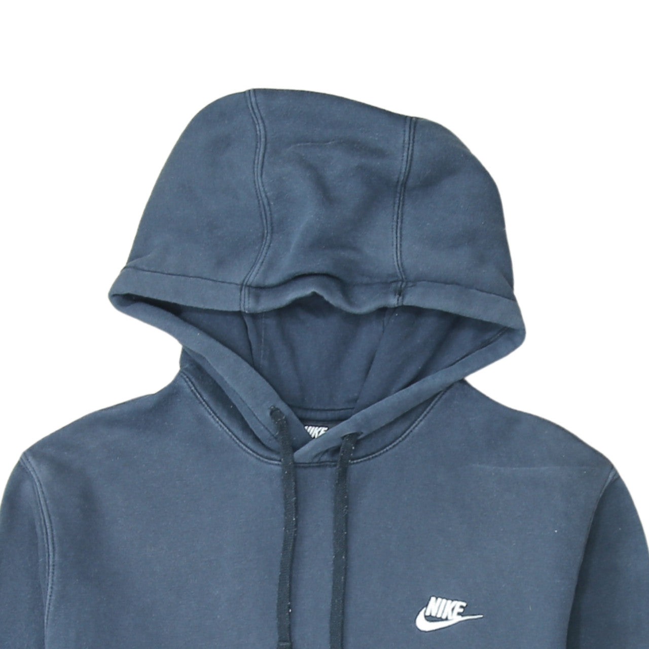 Nike Men's Blue Pullover Hoodie L Fleece Logo Sportswear