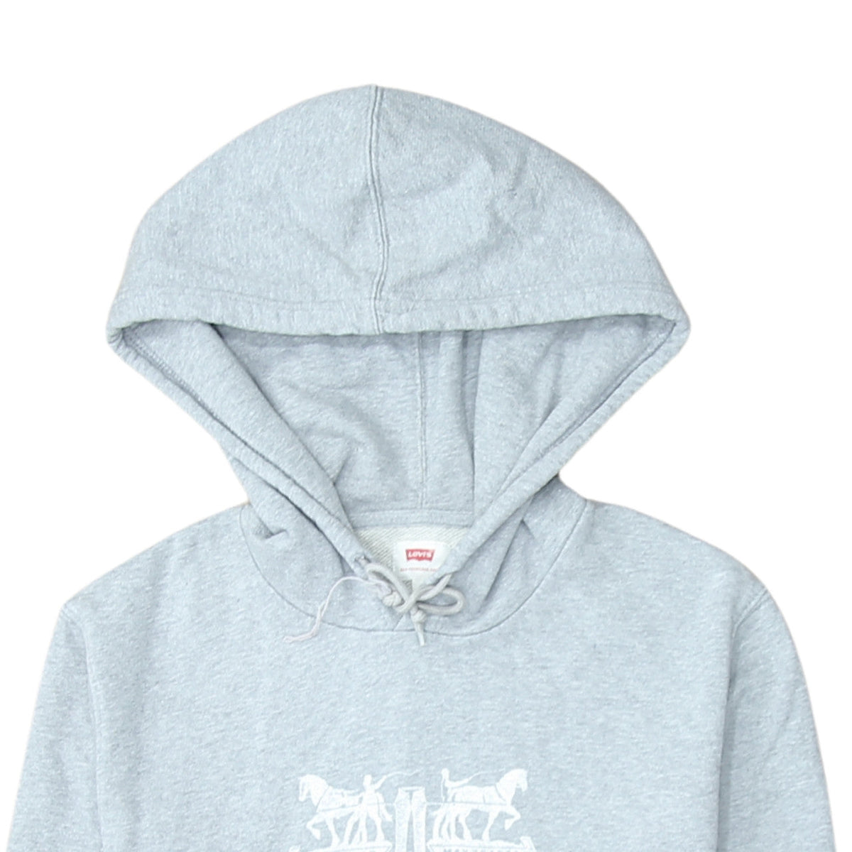 Levi's Men's Grey Pullover Hoodie Small Logo Fleece Sweatshirt