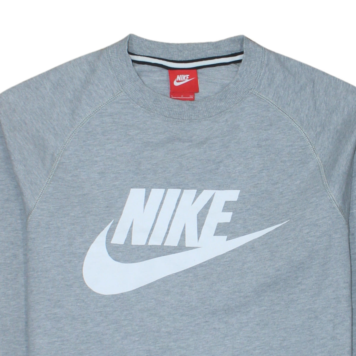 Nike Mens Grey Small Crew Neck Pullover Sweatshirt