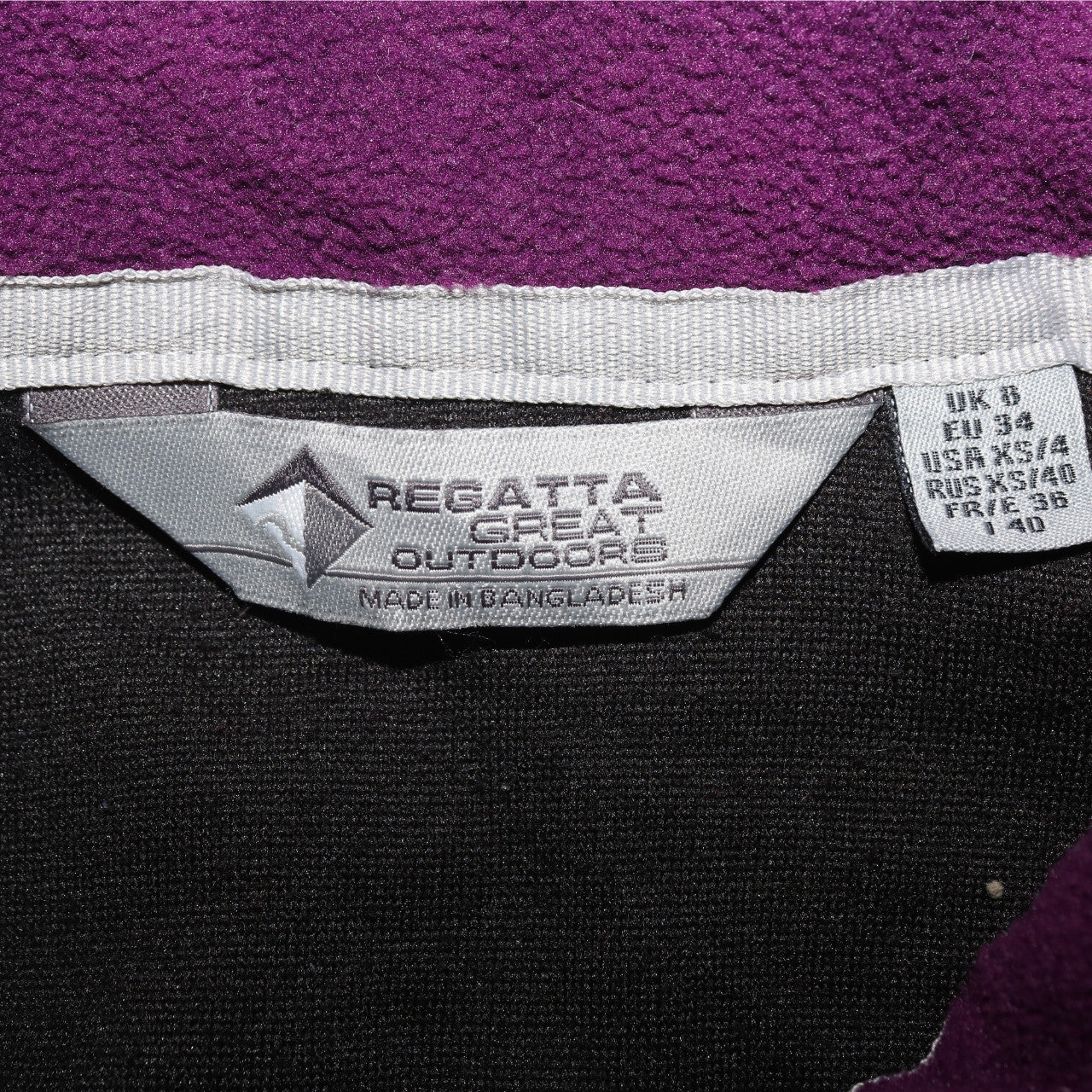 Regatta Great Outdoors Women Black Purple Fleece Pullover UK 8