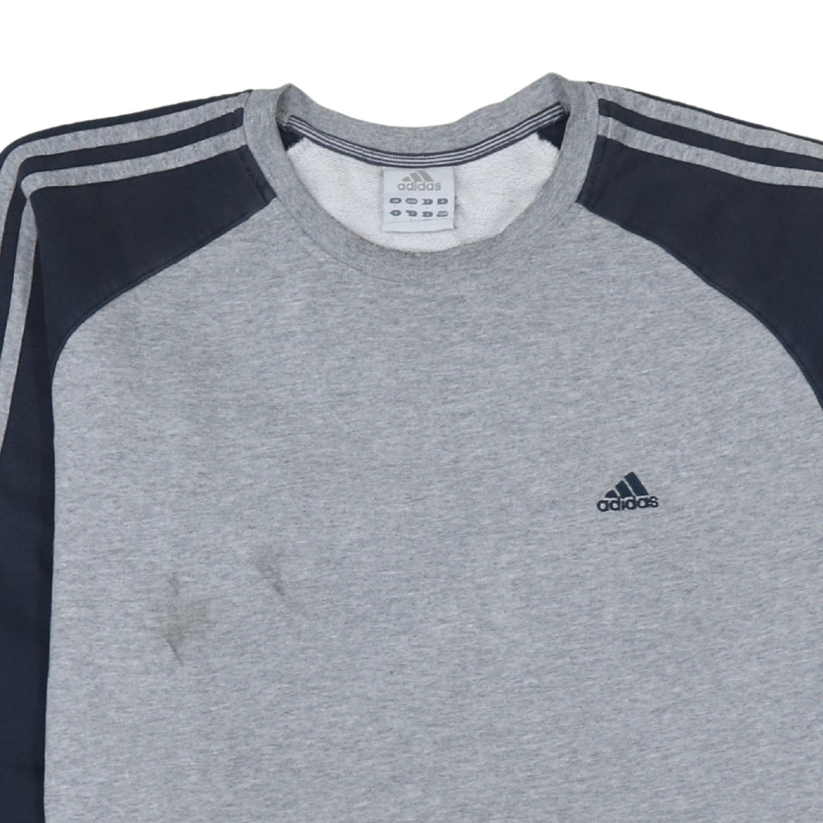 Adidas Men's Grey Crew Neck Pullover Sweatshirt Size L Sports Style