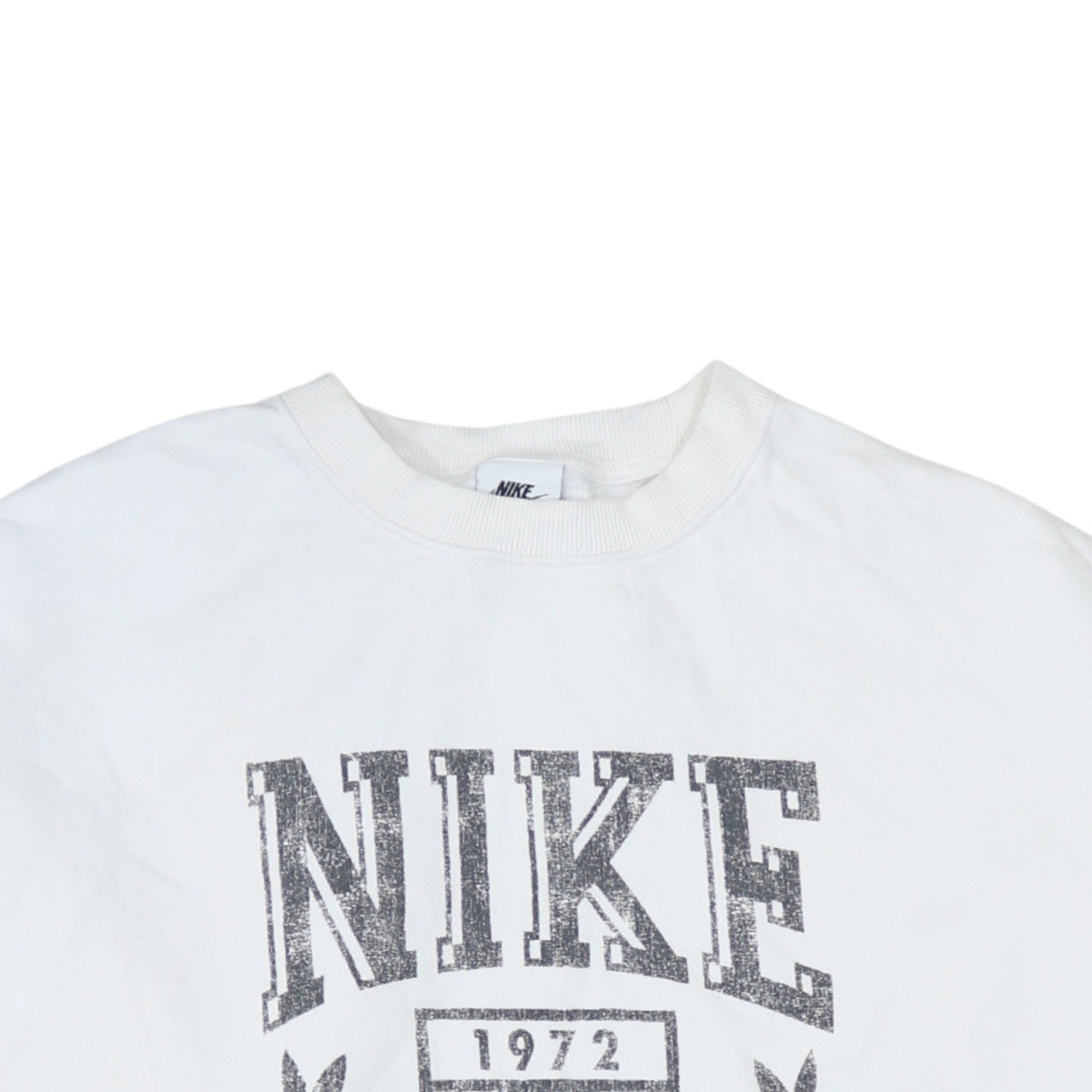 Nike Women White Pullover Sweatshirt S Crew Neck Oregon Print