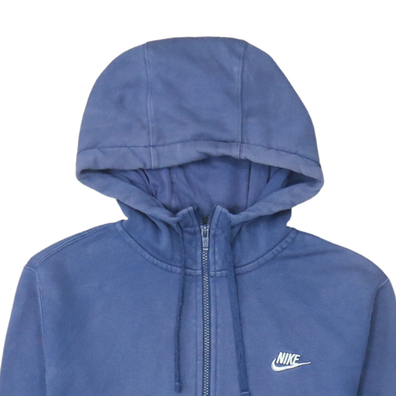 Nike Men's Blue Full Zip Hoodie Small Cotton Blend Classic Style